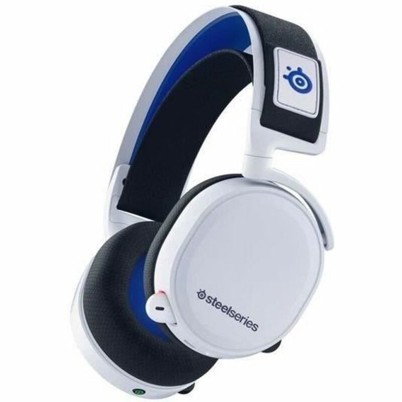 Ausinės su mikrofonu SteelSeries Arctis 7P+ Juoda Mėlyna Balta Žaidimai „Bluetooth“ / belaidis ryšys