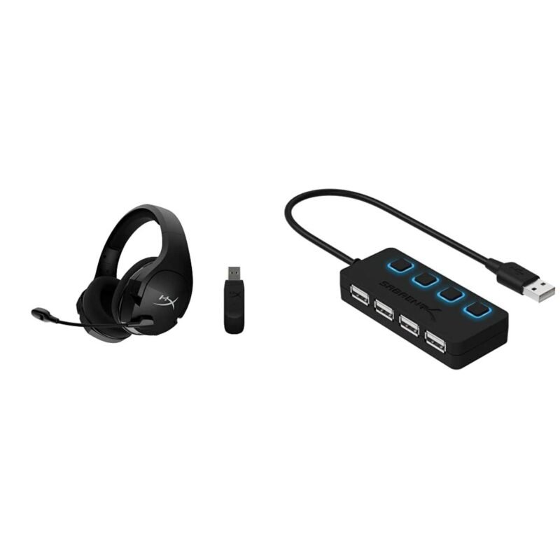 Ausinės su mikrofonu Hyperx Auriculares gaming inalámbricos HyperX Cloud Stinger Core + 7.1 (negro) Juoda