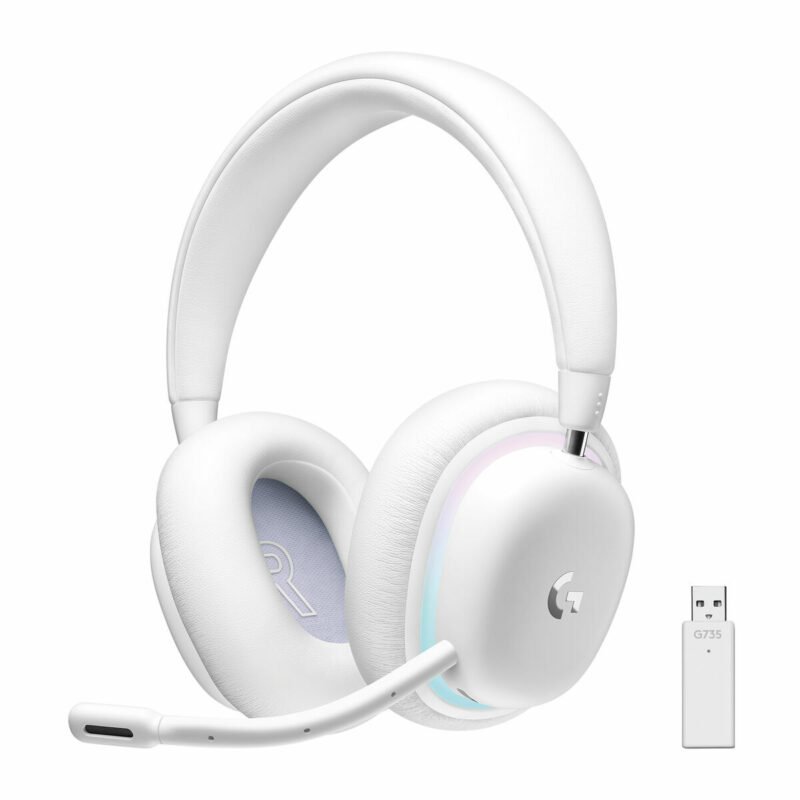 Bluetooth laisvų rankų įranga su mikrofonu Logitech G735 Balta Mėlynas/Baltas
