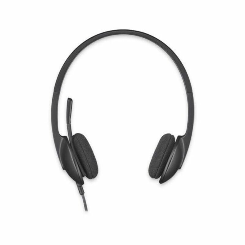 Ausinės su mikrofonu Logitech 981-000475           USB 1,8 m Juoda