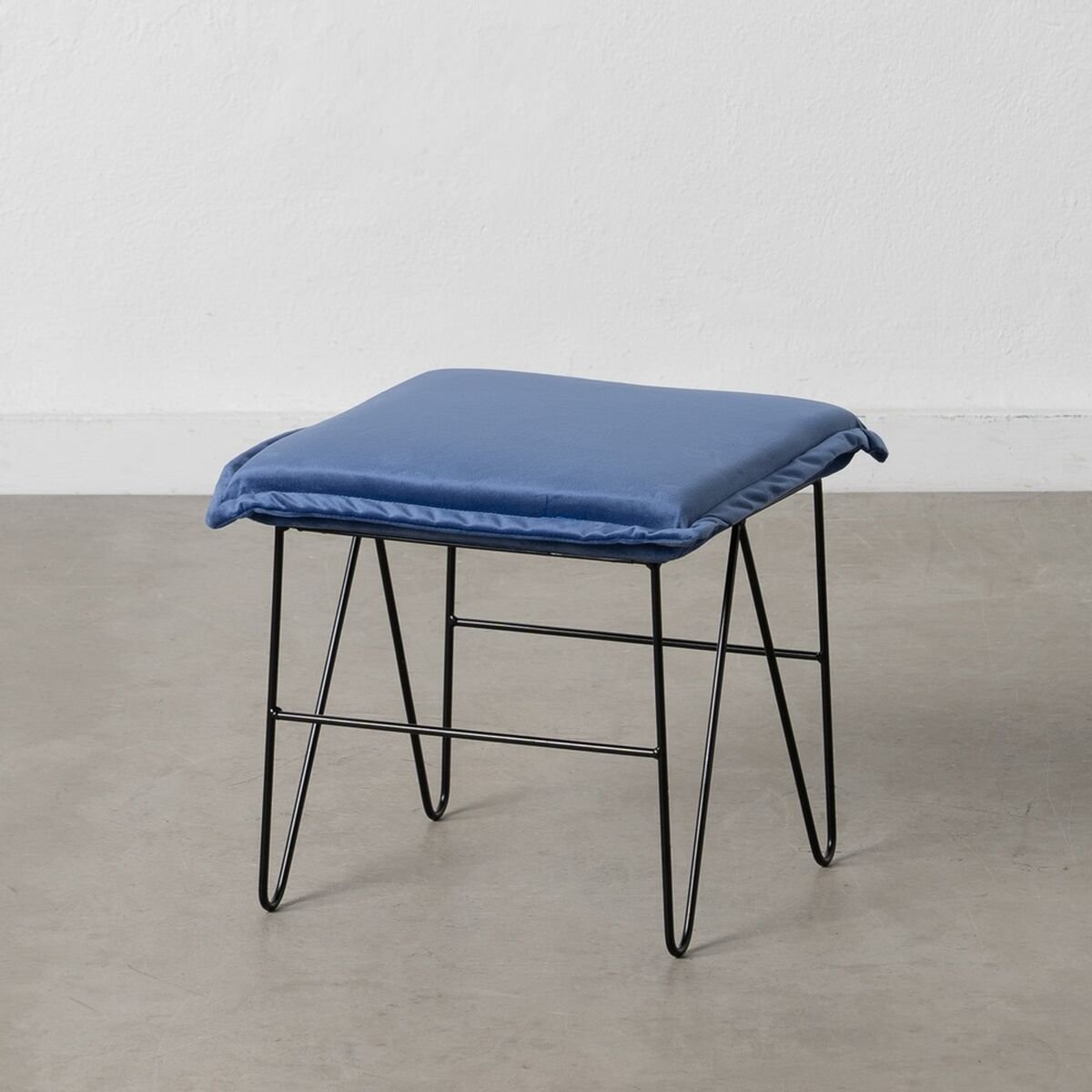 Fotelis Sintetinis audinys Mėlyna Metalinis 40 x 40 x 35 cm