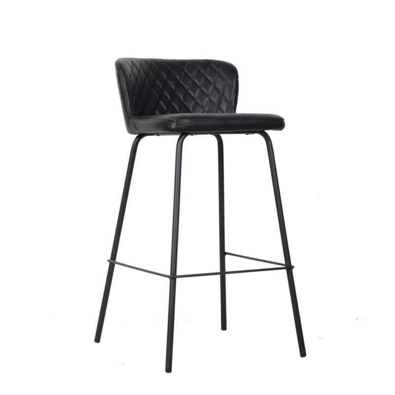 Taburetė DKD Home Decor 40 x 42,5 x 81,5 cm Juoda Mėlyna Metalinis Tamsiai mėlyna